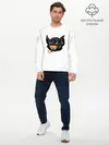 Мужской лонгслив базовый / Черная Летучая Мышь (P007_P004ooo3023947, P004ooo3023947)