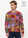 Мужской лонгслив базовый / Скетч большого города (P007_P004ooo3023653, P004ooo3023653)