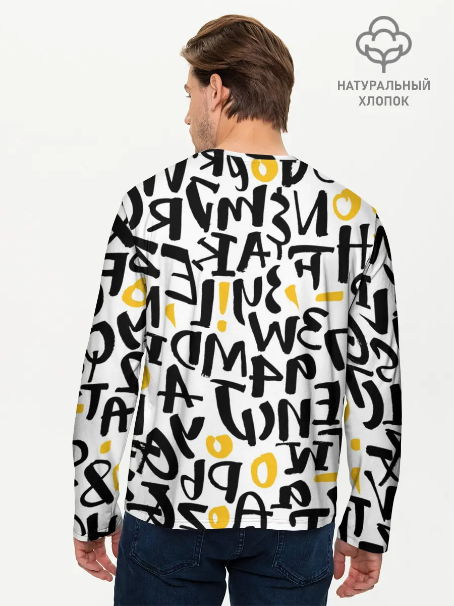 Мужской лонгслив базовый / Буквенный бум (P007_P004ooo3024793, P004ooo3024793)