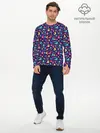 Мужской лонгслив базовый / Новогодние Игрушки и Украшения (P007_P004ooo3024889, P004ooo3024889)