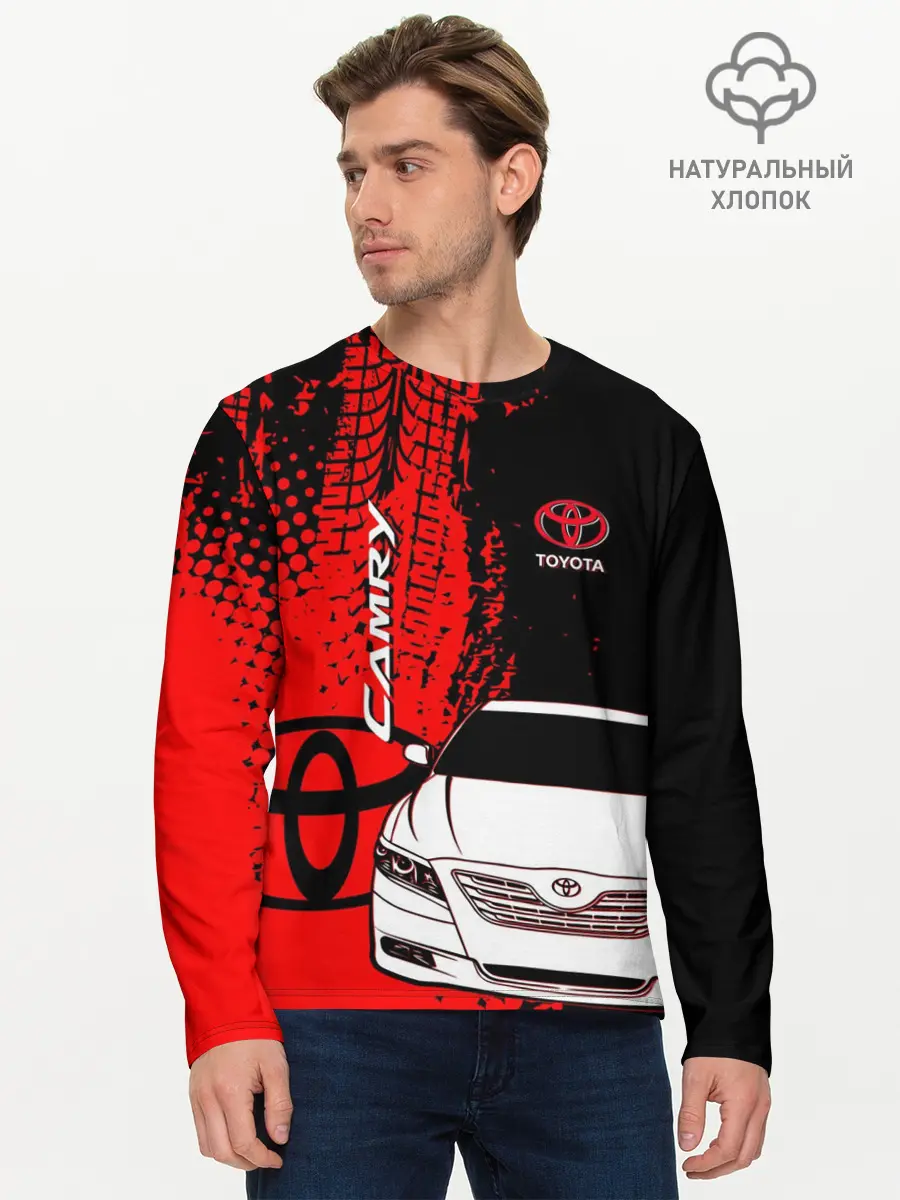Мужской лонгслив базовый / Camry Toyota glitch (P007_P004ooo3025115, P004ooo3025115)