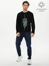 Мужской лонгслив базовый / вьющаяся змея (P007_P004ooo3025163, P004ooo3025163)