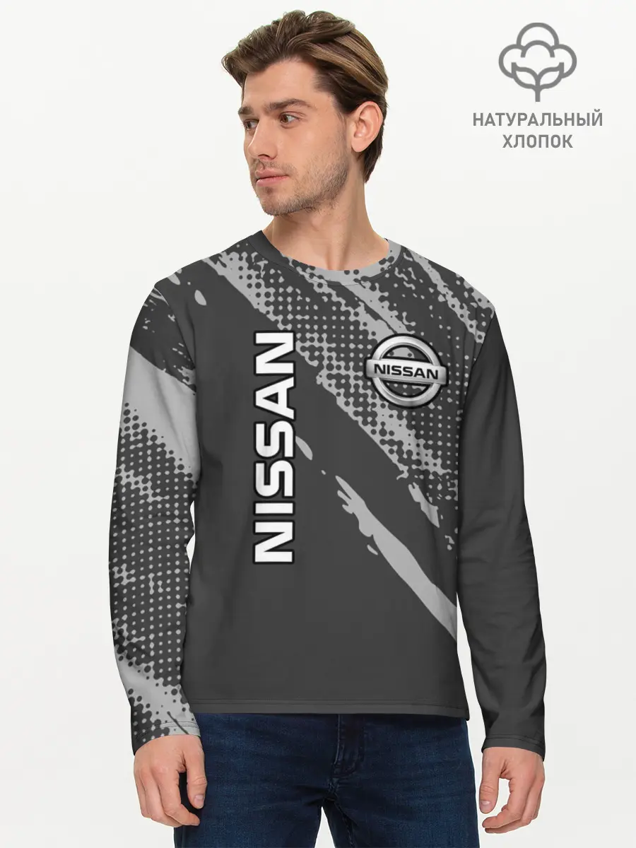 Мужской лонгслив базовый / Nissan Car / Ниссан (P007_P004ooo3024901, P004ooo3024901)