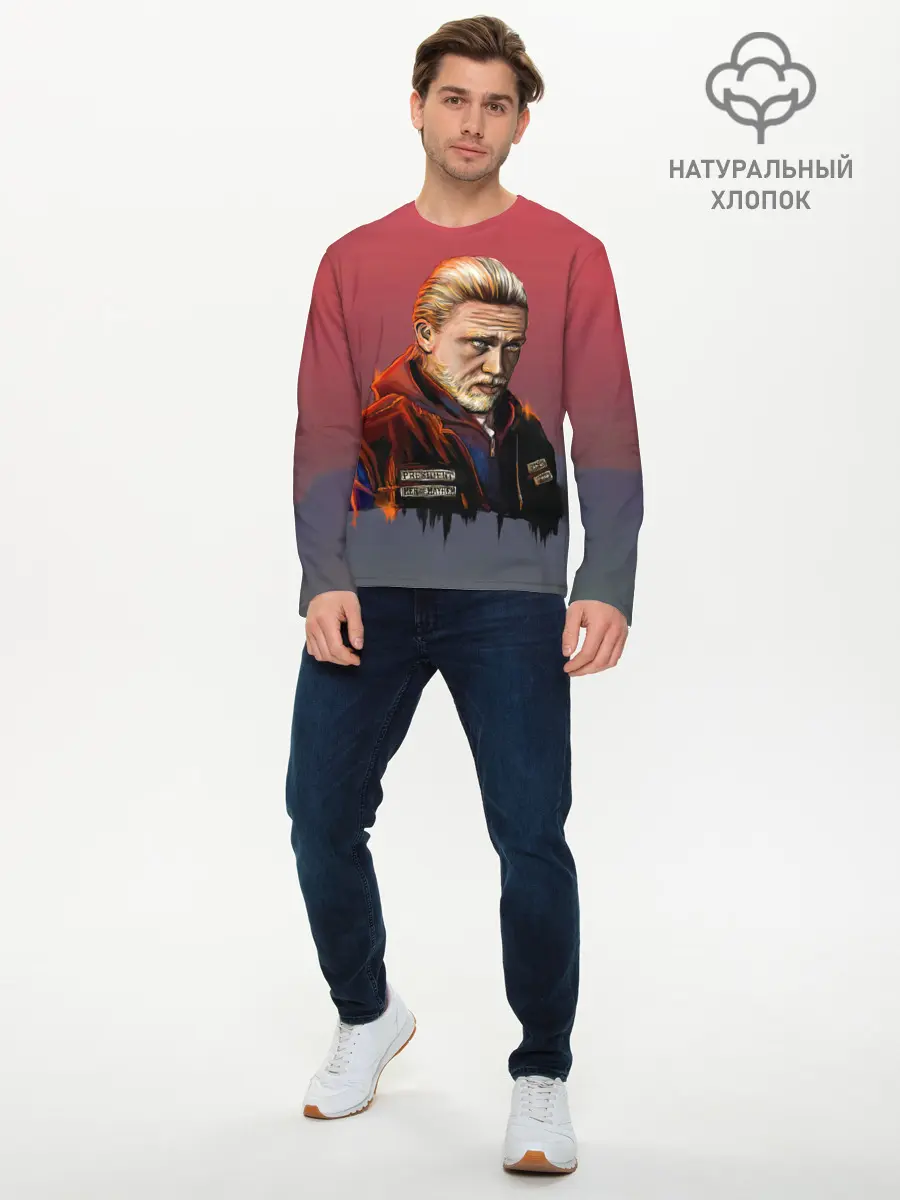 Мужской лонгслив базовый / Джекс (P007_P004ooo3025589, P004ooo3025589)