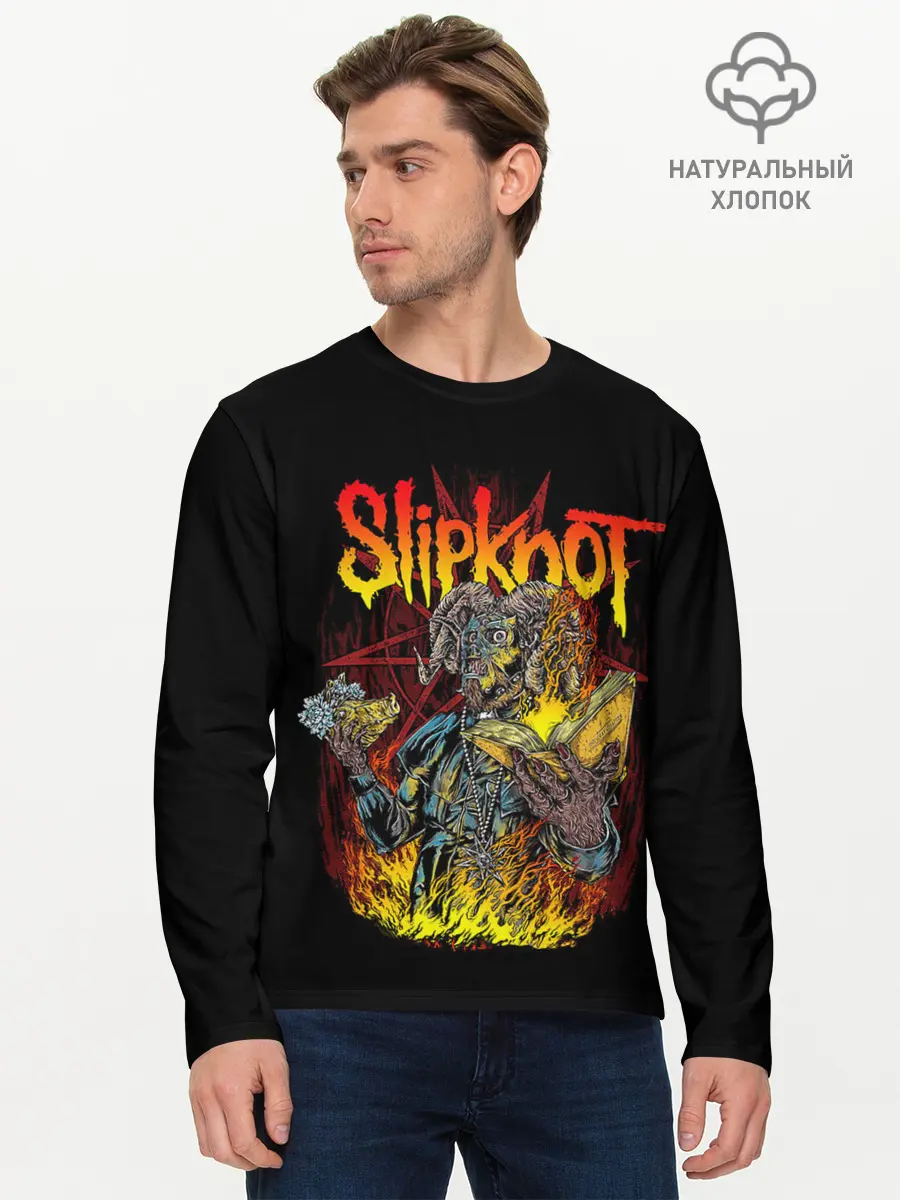Мужской лонгслив базовый / SLIPKNOT THE GRAY CHAPTER (P007_P004ooo3026127, P004ooo3026127)