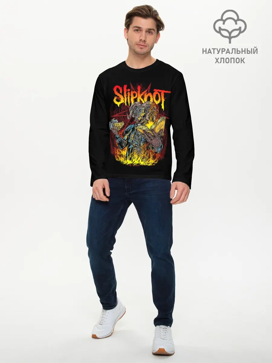 Мужской лонгслив базовый / SLIPKNOT THE GRAY CHAPTER (P007_P004ooo3026127, P004ooo3026127)