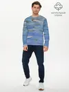 Мужской лонгслив базовый / Мазки красок (P007_P004ooo3025911, P004ooo3025911)