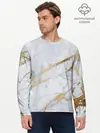 Мужской лонгслив базовый / Золото на белом (P007_P004ooo3026639, P004ooo3026639)