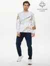 Мужской лонгслив базовый / Золото на белом (P007_P004ooo3026639, P004ooo3026639)
