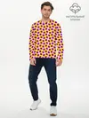 Мужской лонгслив базовый / Фон с квадратами (P007_P004ooo3026437, P004ooo3026437)