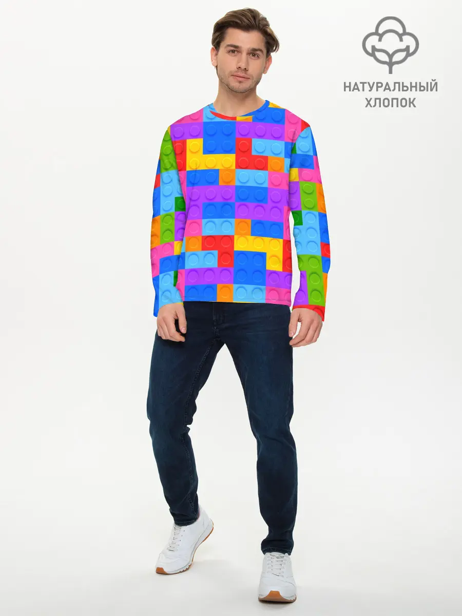 Мужской лонгслив базовый / Лего-го (P007_P004ooo3027337, P004ooo3027337)