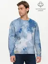 Мужской лонгслив базовый / Небесные мазки (P007_P004ooo3027251, P004ooo3027251)