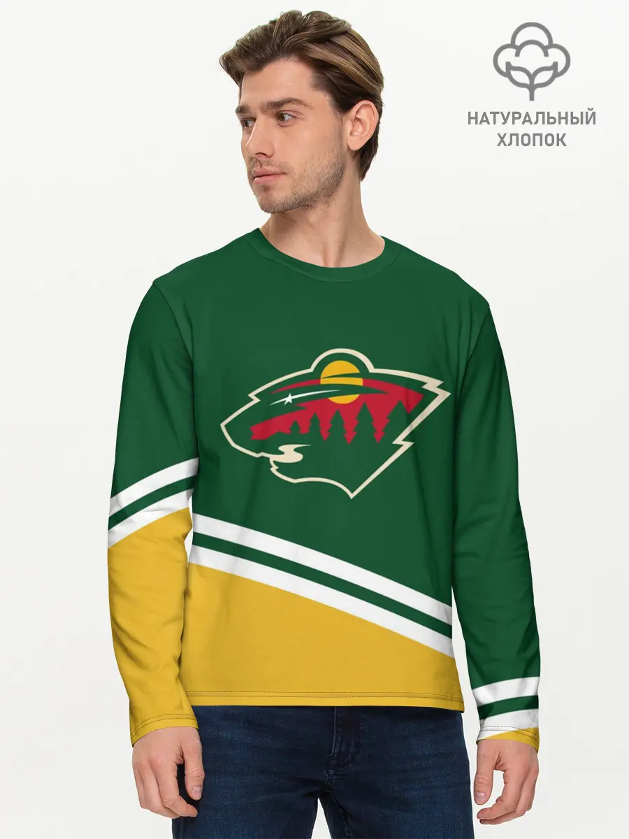Мужской лонгслив базовый / Minnesota Wild NHL (P007_P004ooo3027319, P004ooo3027319)