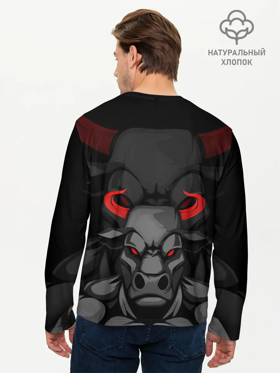 Мужской лонгслив базовый / CHICAGO BULLS ЯРОСТНЫЙ БЫК (P007_P004ooo3027893, P004ooo3027893)
