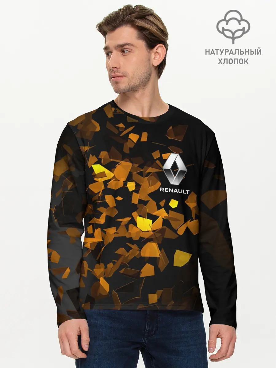 Мужской лонгслив базовый / Renault | Осколки стекла (P007_P004ooo3028351, P004ooo3028351)