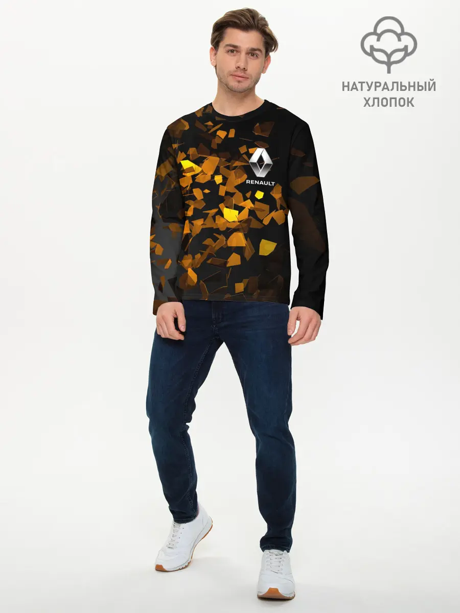 Мужской лонгслив базовый / Renault | Осколки стекла (P007_P004ooo3028351, P004ooo3028351)