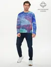 Мужской лонгслив базовый / Гуашевые облака (P007_P004ooo3028911, P004ooo3028911)