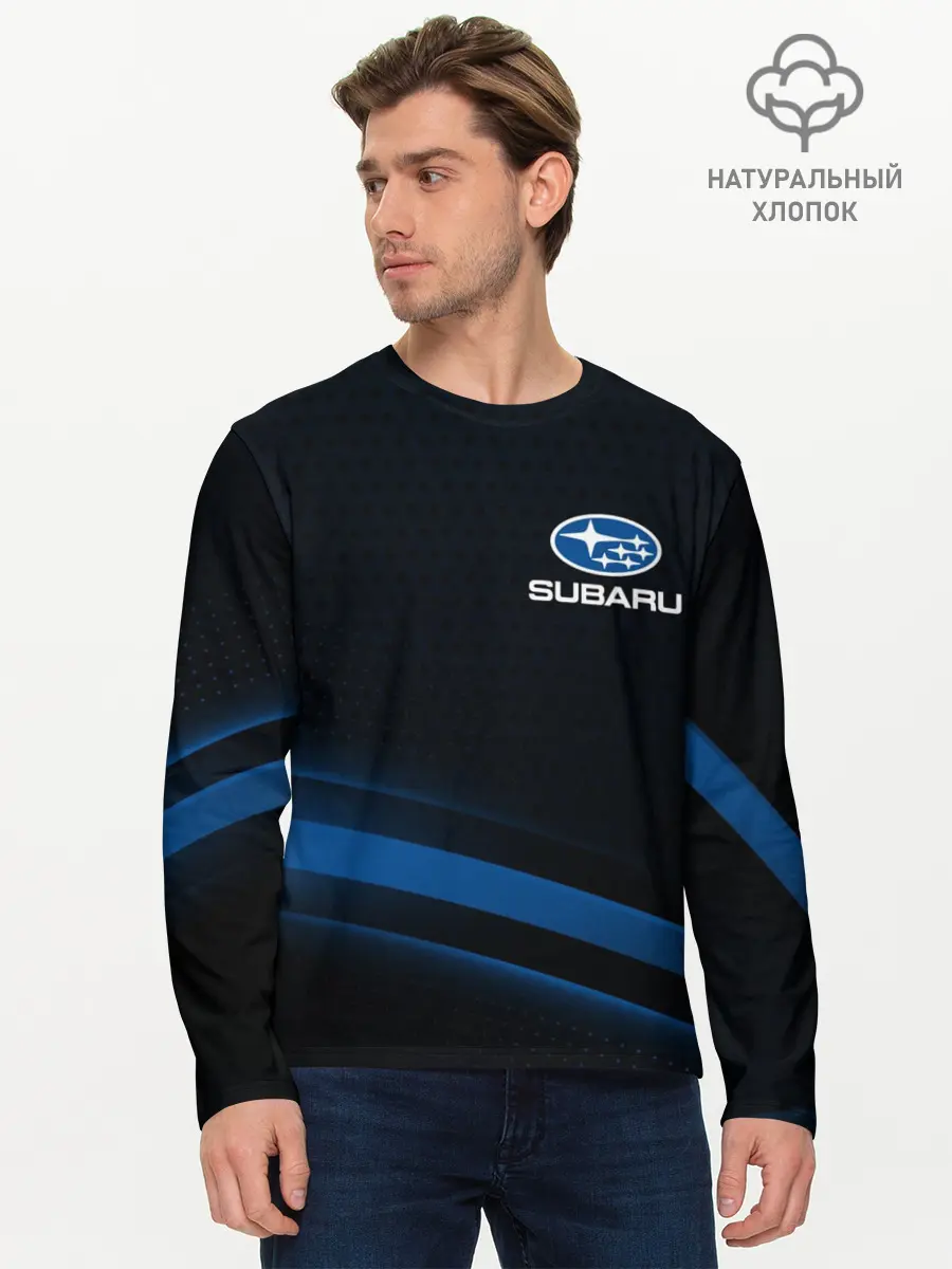 Мужской лонгслив базовый / Subaru, sport style (P007_P004ooo3028549, P004ooo3028549)
