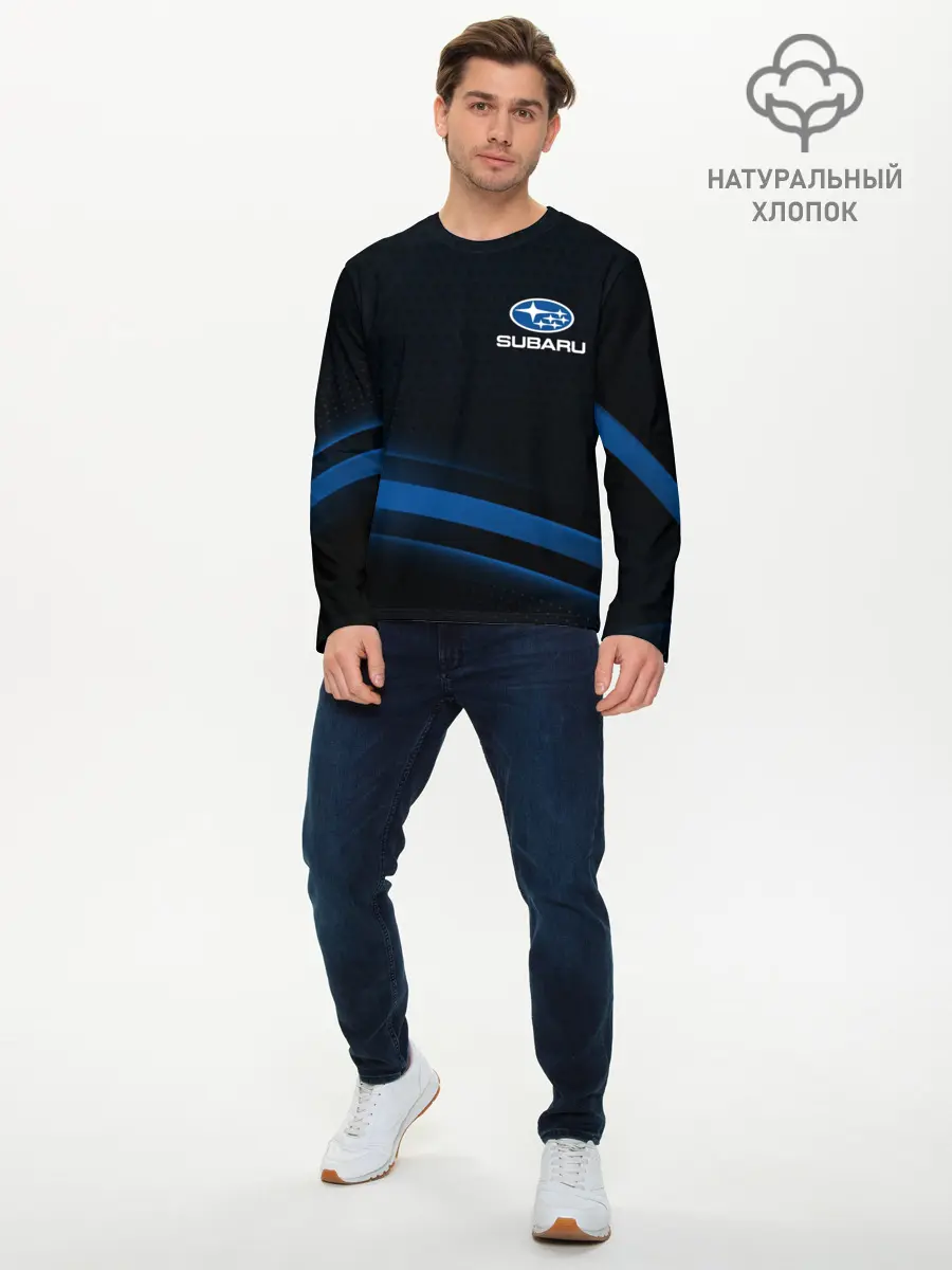 Мужской лонгслив базовый / Subaru, sport style (P007_P004ooo3028549, P004ooo3028549)