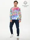 Мужской лонгслив базовый / Радужное небо (P007_P004ooo3029647, P004ooo3029647)