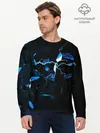 Мужской лонгслив базовый / Осколки стекла и молния (P007_P004ooo3029911, P004ooo3029911)
