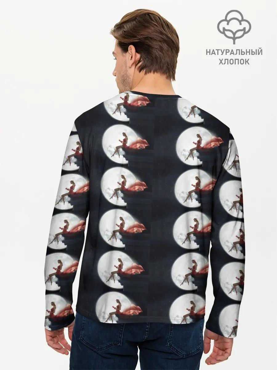 Мужской лонгслив базовый / Лунная девушка (P007_P004ooo3031157, P004ooo3031157)