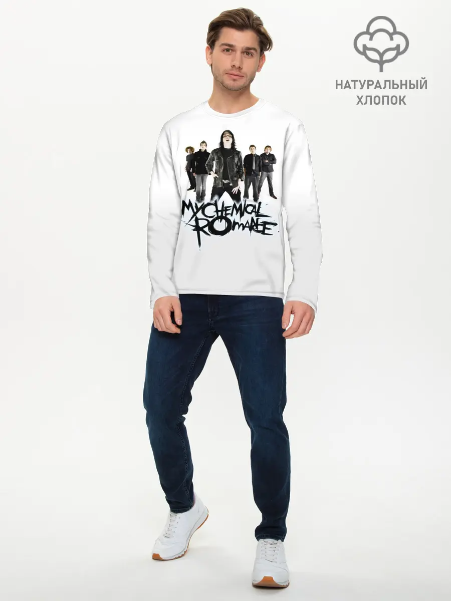 Мужской лонгслив базовый / Участники группы My Chemical Romance (P007_P004ooo3032329, P004ooo3032329)