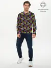 Мужской лонгслив базовый / GEOMETRY DASH / УЗОР / PATTERN (P007_P004ooo3032409, P004ooo3032409)