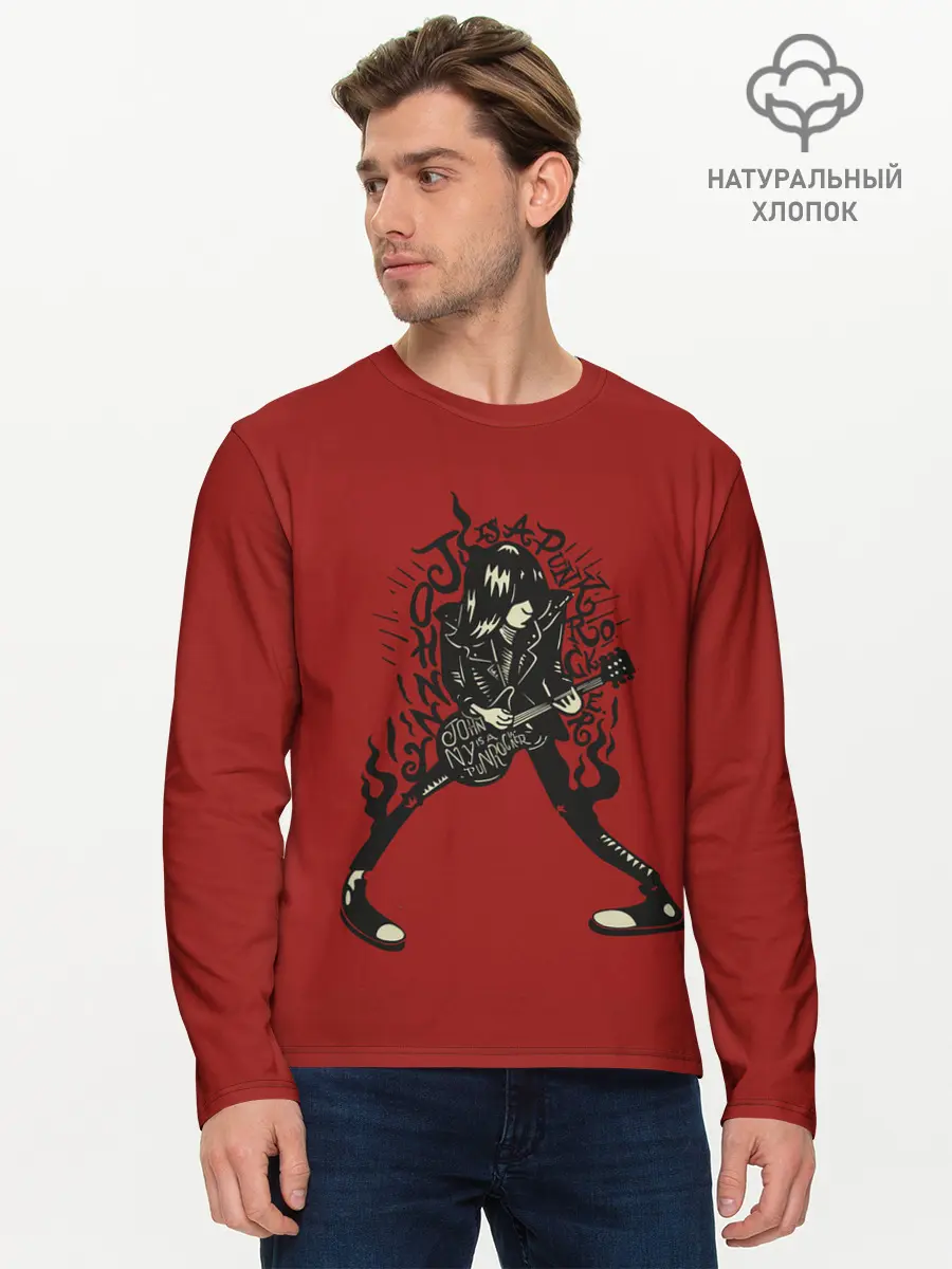 Мужской лонгслив базовый / Джонни панкрокер (P007_P004ooo3032225, P004ooo3032225)