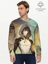 Мужской лонгслив базовый / Чжун Ли, Zhongli, Genshin Impact (P007_P004ooo3032195, P004ooo3032195)