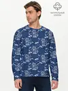 Мужской лонгслив базовый / Тигры паттерн (P007_P004ooo3033479, P004ooo3033479)