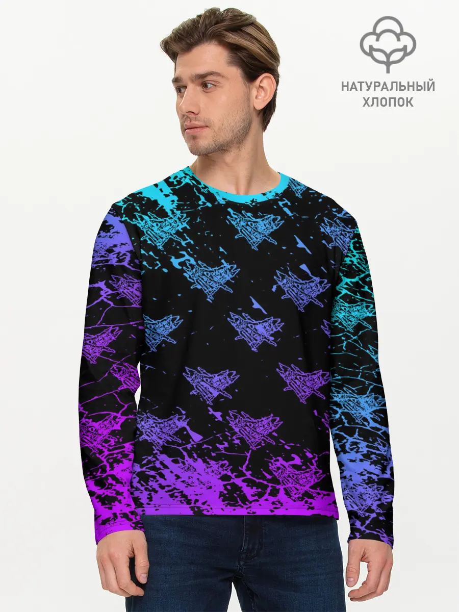 Мужской лонгслив базовый / Velial Squad | neon (P007_P004ooo3033343, P004ooo3033343)