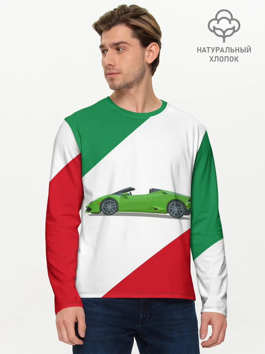 Мужской лонгслив базовый / Lamborghini (P007_P004ooo3033323, P004ooo3033323)