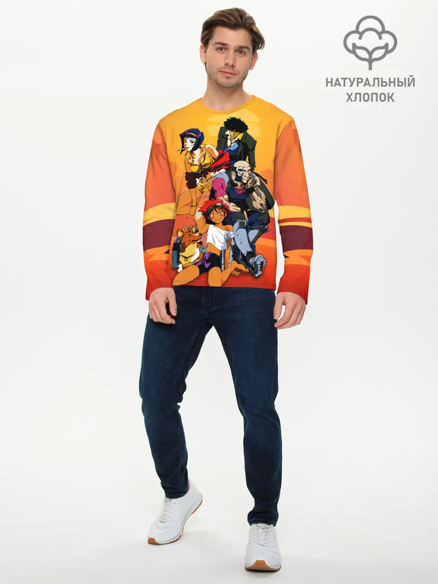 Мужской лонгслив базовый / Cowboy All (P007_P004ooo3035139, P004ooo3035139)