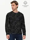 Мужской лонгслив базовый / Масти карт темные (P007_P004ooo3035151, P004ooo3035151)