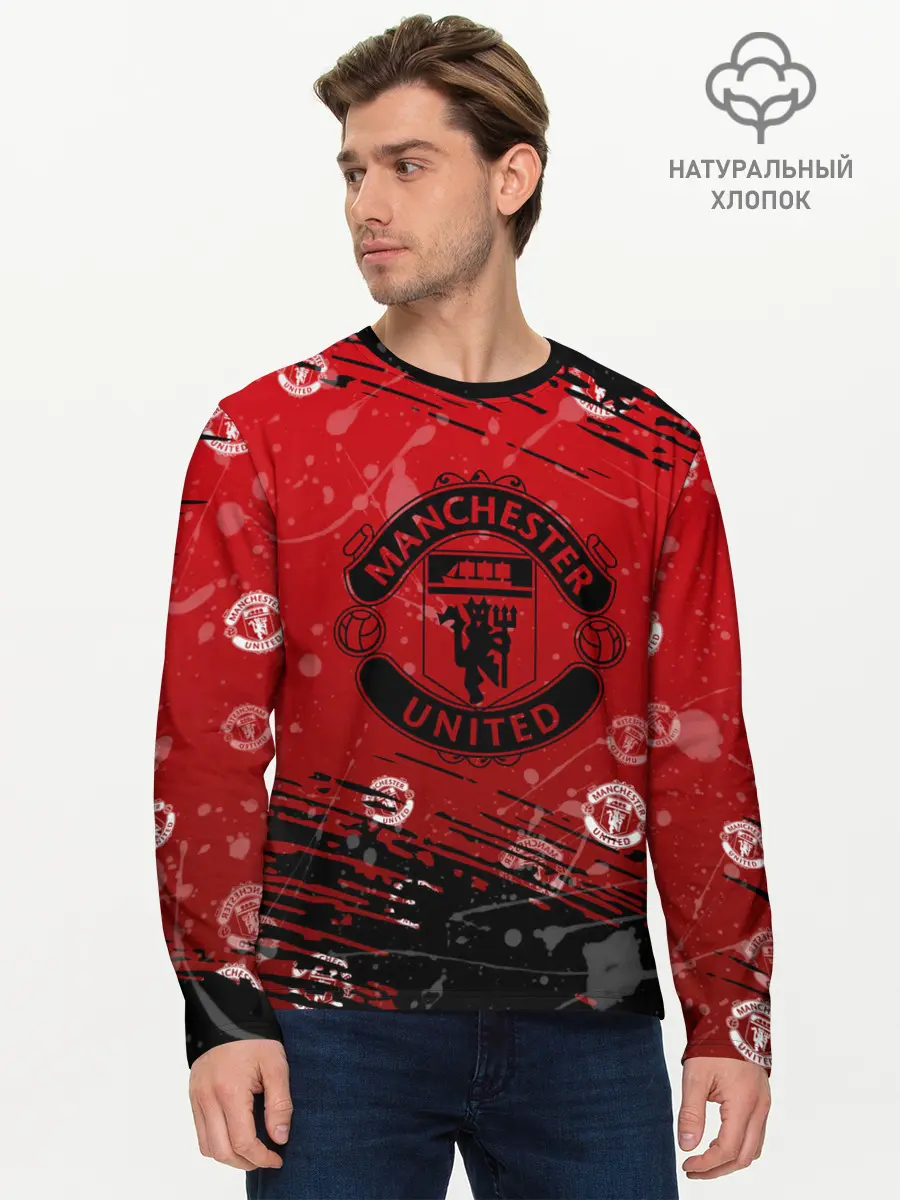 Мужской лонгслив базовый / Manchester United: Возвращения Ronaldo. (P007_P004ooo3035217, P004ooo3035217)