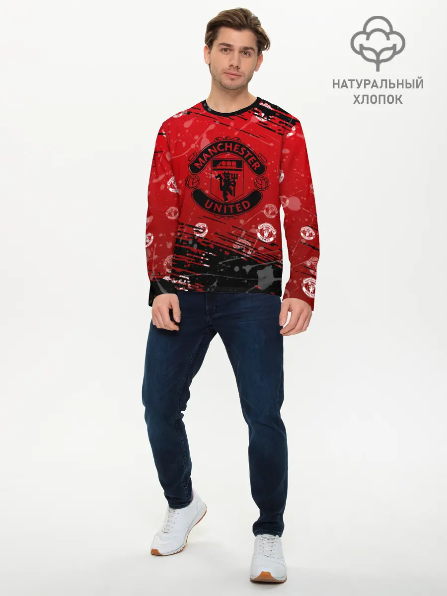 Мужской лонгслив базовый / Manchester United: Возвращения Ronaldo. (P007_P004ooo3035217, P004ooo3035217)