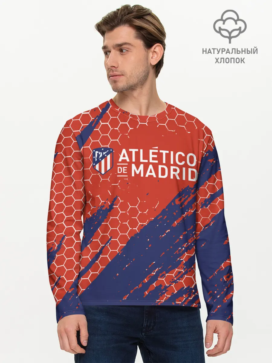 Мужской лонгслив базовый / Atletico Madrid: Football Club. (P007_P004ooo3034745, P004ooo3034745)