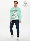 Мужской лонгслив базовый / Обожаю праздники (P007_P004ooo3036451, P004ooo3036451)