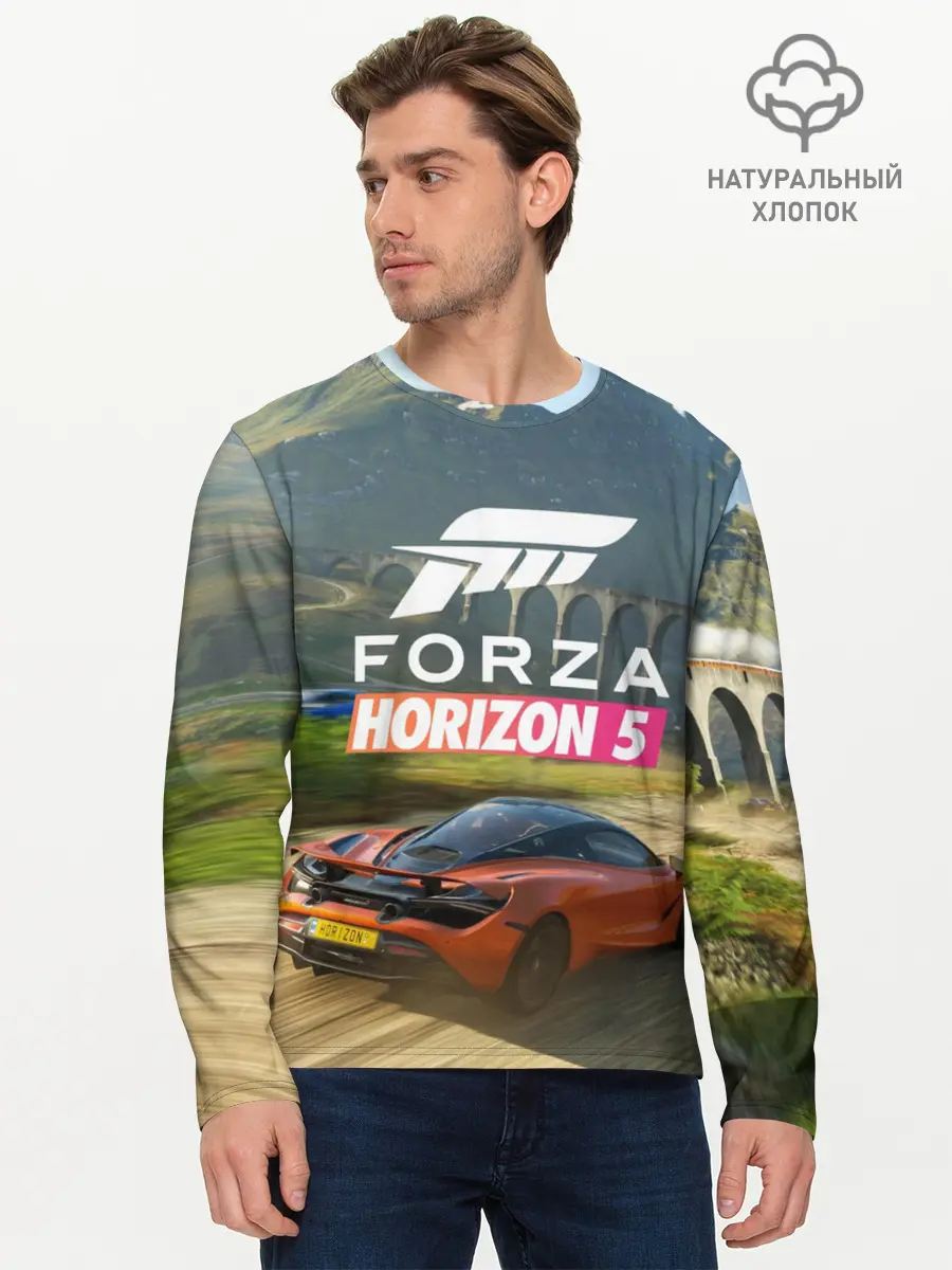 Мужской лонгслив базовый / Forza Horizon 5, игра (P007_P004ooo3036547, P004ooo3036547)