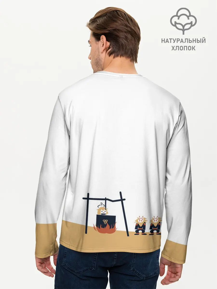 Мужской лонгслив базовый / ПАЙМОН И ХИЛИЧУРЛЫ (P007_P004ooo3037367, P004ooo3037367)