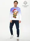 Мужской лонгслив базовый / Новогодний Лабрадор / New Years Labrador (P007_P004ooo3037341, P004ooo3037341)
