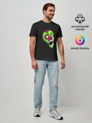 Мужская базовая футболка / Undead. Cartoon Style