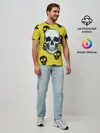 Мужская базовая футболка / Yellow Skulls