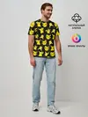 Мужская базовая футболка / ПИКАЧУ ПАТТЕРН / PIKA PIKACHU /