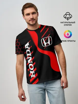 Мужская базовая футболка / HONDA / ХОНДА / СПОРТ