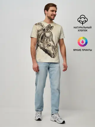 Мужская базовая футболка / Носорог