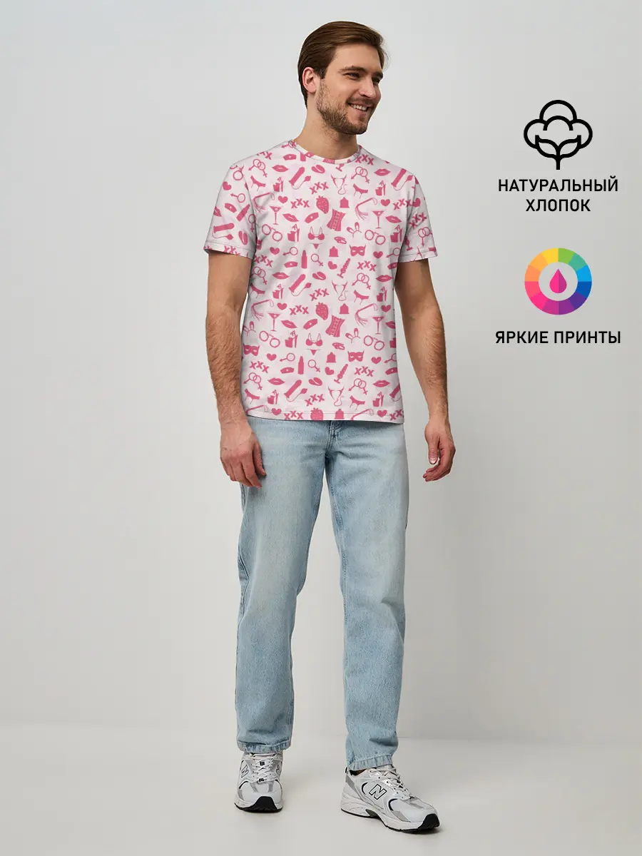 Мужская базовая футболка / Клубничка