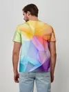 Мужская базовая футболка / Радужная геометрия