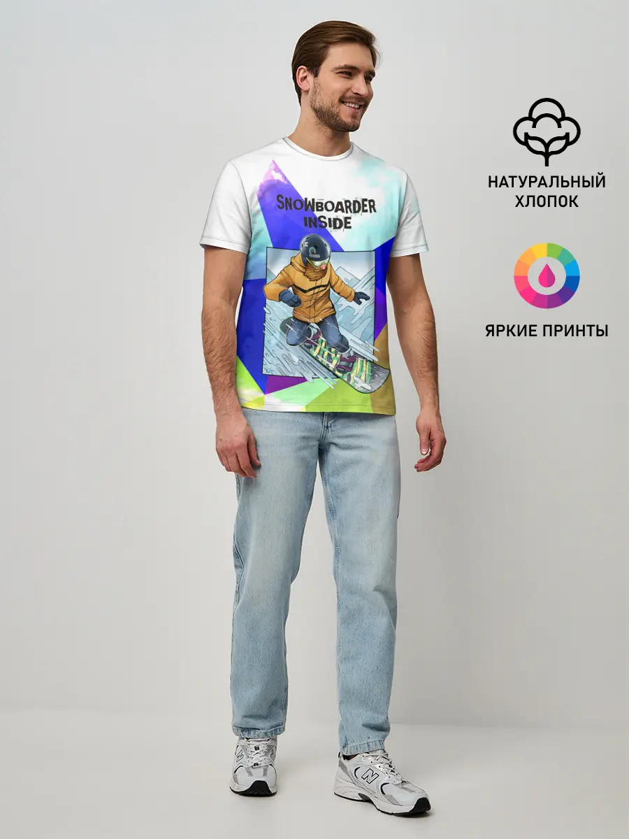 Мужская базовая футболка / Сноуборд